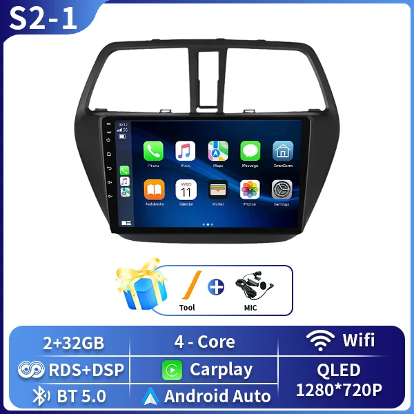 

Мультимедиа Android 14 для Suzuki SX4 2 S-Cross 2012-2016 Автомобильный плеер GPS Стерео Экран Навигация Авто Радио Экран No 2 Din 4G