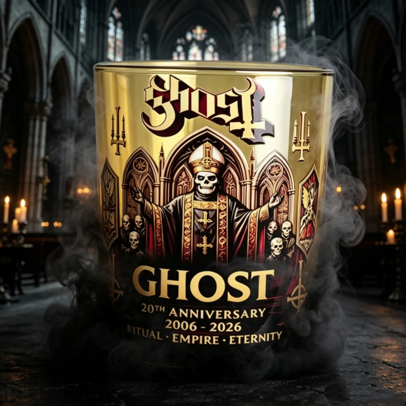 Фото Стеклянная кружка в готическом стиле Dark Ritual Ghost для бара, коллекционная чашка для фанатов хэви-метала №4