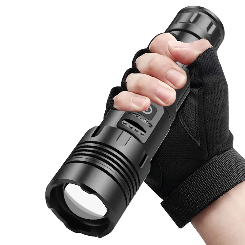 LCS Super Lighten светодиодный фонарик 18650 аккумулятор USB перезаряжаемый тактический