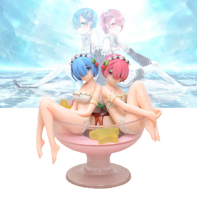 

Life In A Different World From Scratch Rem And Ram PVC Action Figure Japanese Anime Garage Model Toys Aldult Collection Doll