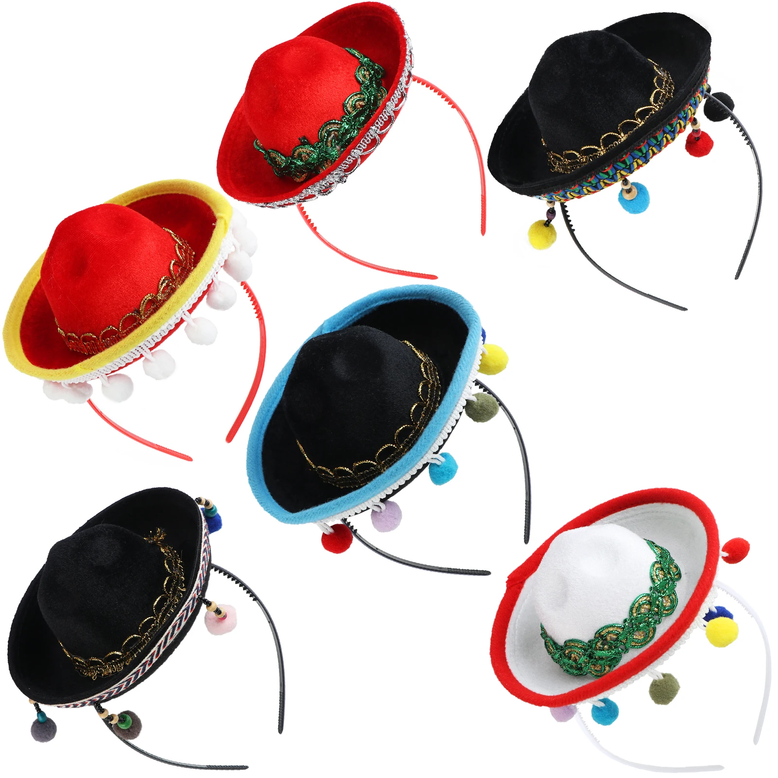 

New carnival parties Pet Mini Straw Hat Sombrero Hat Mexican Hats Decorative Party Hat Small Pets Sun Block Protection