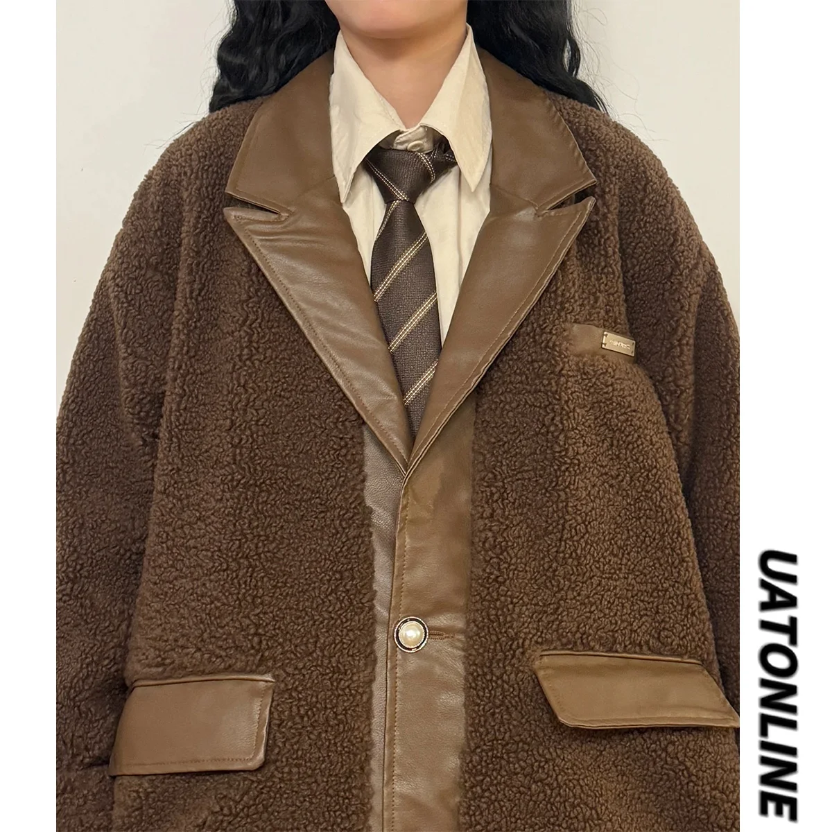 Uatonline зимний американский винтажный теплый утепленный костюм из овечьей шерсти