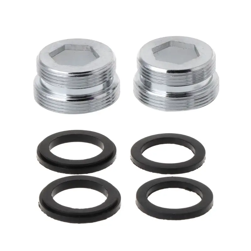 

2 Pcs Dual Thread Faucet Adapter M22 Inner M24 Outer Tap Transfer Connector With Rubber Ring Faucet Accessories