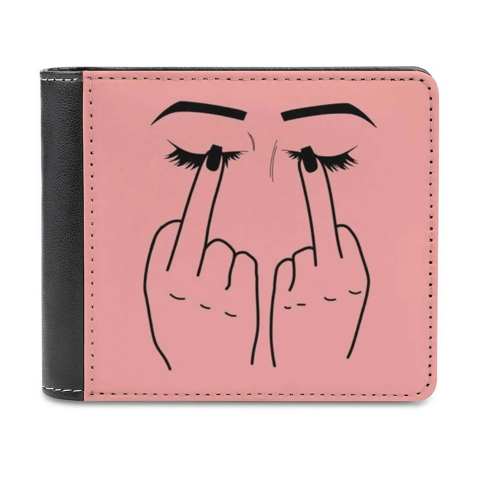 

Индивидуальные кошельки с изображением средних пальцев, мужские высококачественные женские кошельки, роскошный мужской подарок, Забавный ...