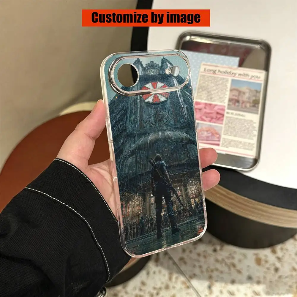 Фото Чехол для телефона Resident Evil Leon K-Kennedy для iPhone 17 16 15 14 13 12 11 Mini Pro Max Plus, прозрачный №4