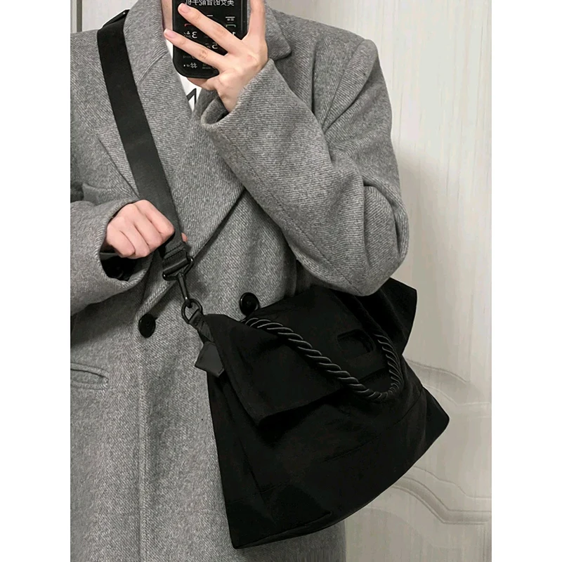 Richme Casual Nylon Women Shoulder Bags Fashion 2023 Solid Large Capacity Ladies Messenger Bag Concise Daily Commute Bolso Mujer