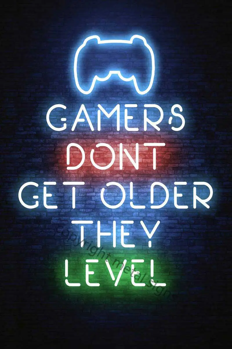 

Жестяная ретро-вывеска для геймеров, винтажный металлический декор для стен, неоновая вывеска для дома, клуба, мужской пещеры, кафе, паба, бе...