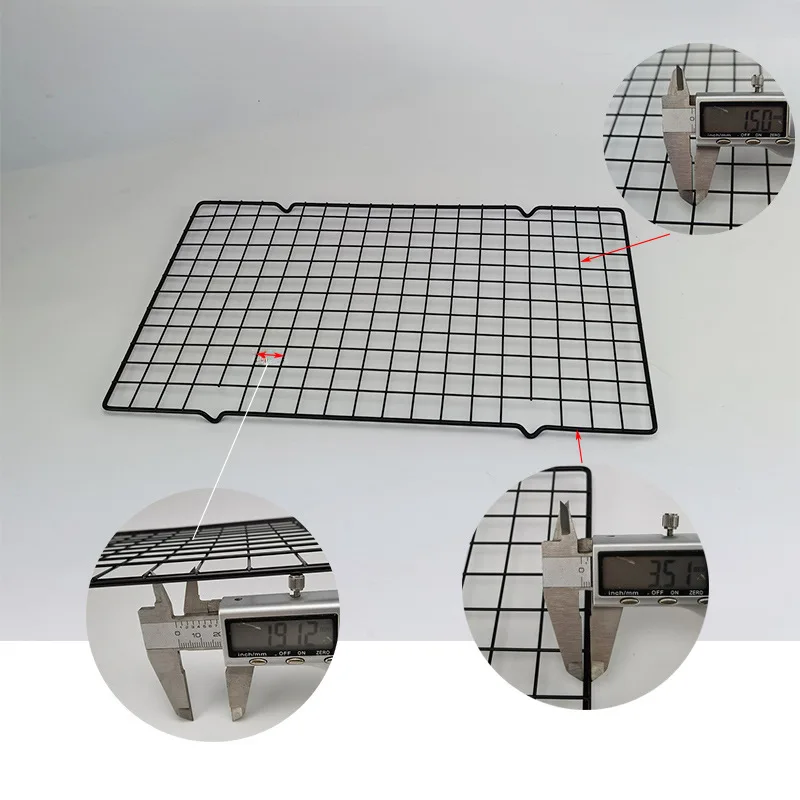 Охлаждающая подставка для выпечки тортов прямоугольная черная антипригарная