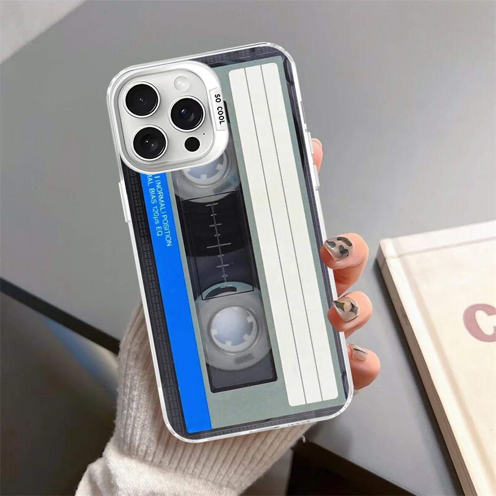 Кассетный чехол для телефона с радиомагнитной лентой для iPhone 16, 15, 14, 13, 12, 11 Pro Max X XR XSMAX, матовая противоударная задняя крышка (art.: 3920cc0454773) - 3920cc0454773