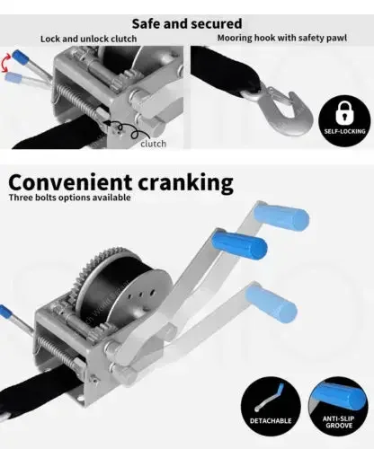 Ручная лебедка для прицепа лодок 4WD 3000 кг/6615 фунтов ручная автомобильная лямка 3