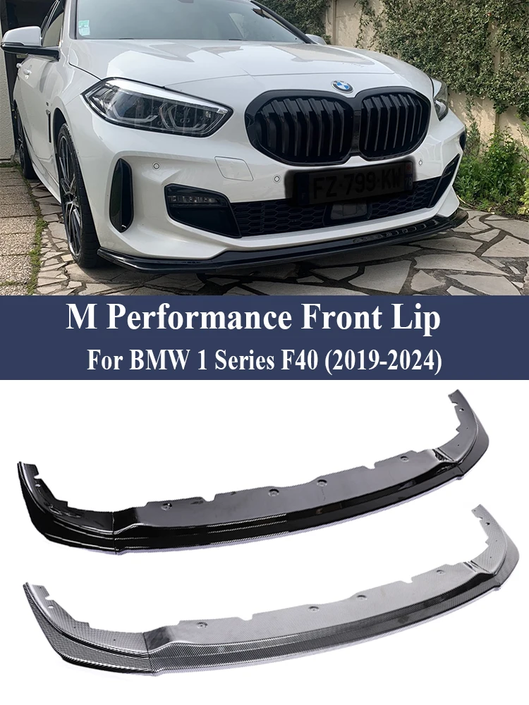 

M Tech MP Front Bumper Lip 3PCS Diffuser Splitter Spoiler Front Skrit For BMW 1 Series F40 2019-2024 M Sport Carbon Fiber
