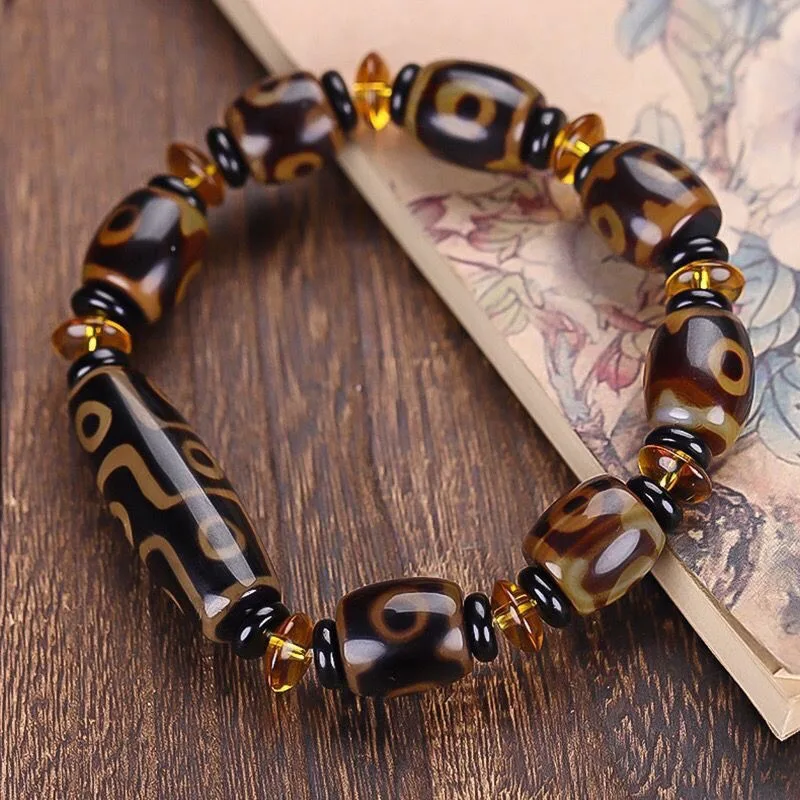 Женский браслет из агата халцедона Будды бусины ретро этнический стиль для