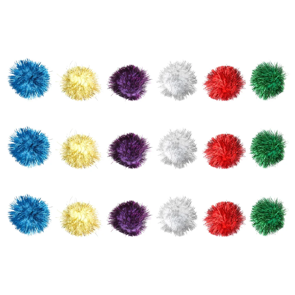 

Cat Pom Toy Tinsel Glitter Toys Kittens Poms Pet Teaser Supplies Interactive Treat Sparkle Shiny Exrecise Crinkle Playthings