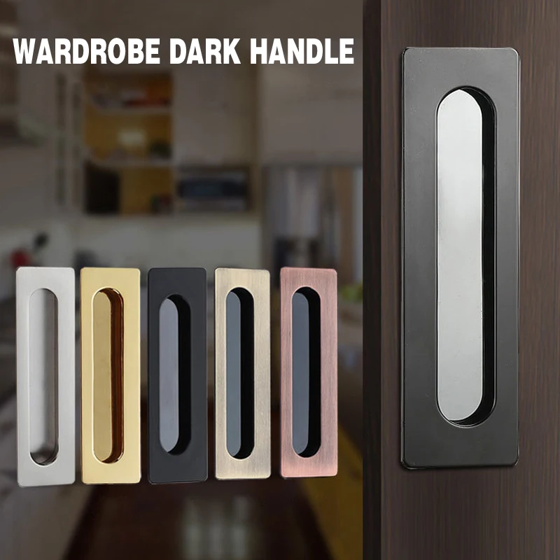 

Cabinet Handle Furniture Handle Hardware Hidden Door Handles Zinc Alloy Recessed Pull Sliding Door Handles Bedroom Door