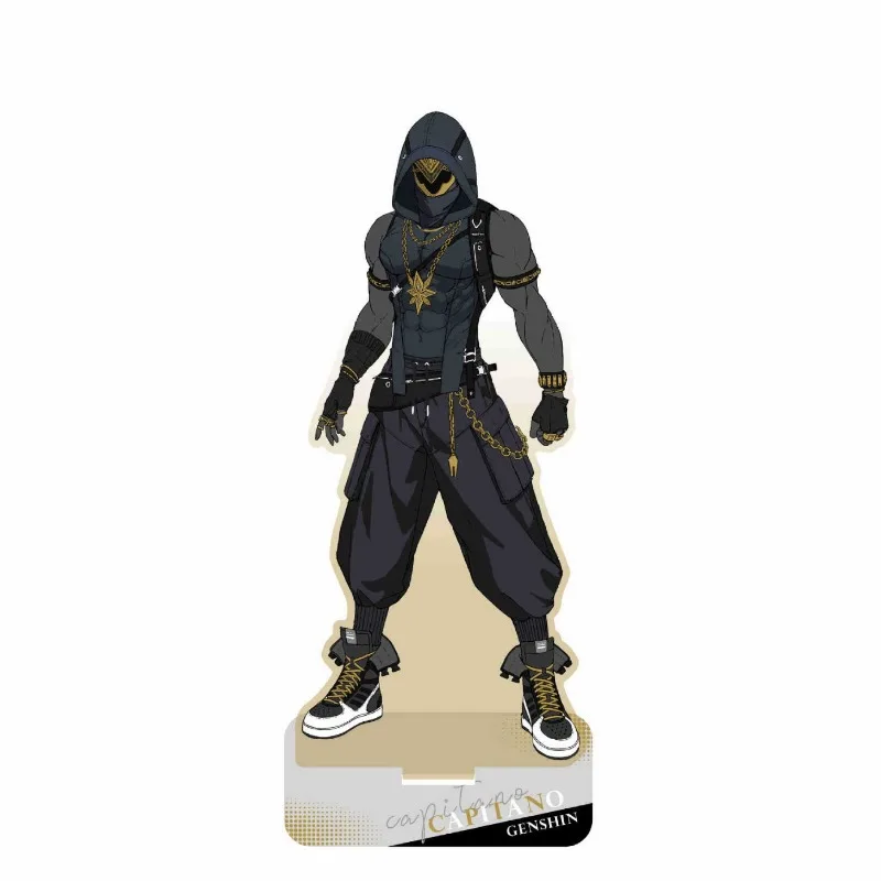 Yuan Shen Plate Desk Decor Street Dance Standing Zhongli Model Collection Ornament Accesorios Mavuika акриловая кукла Capitano Gift