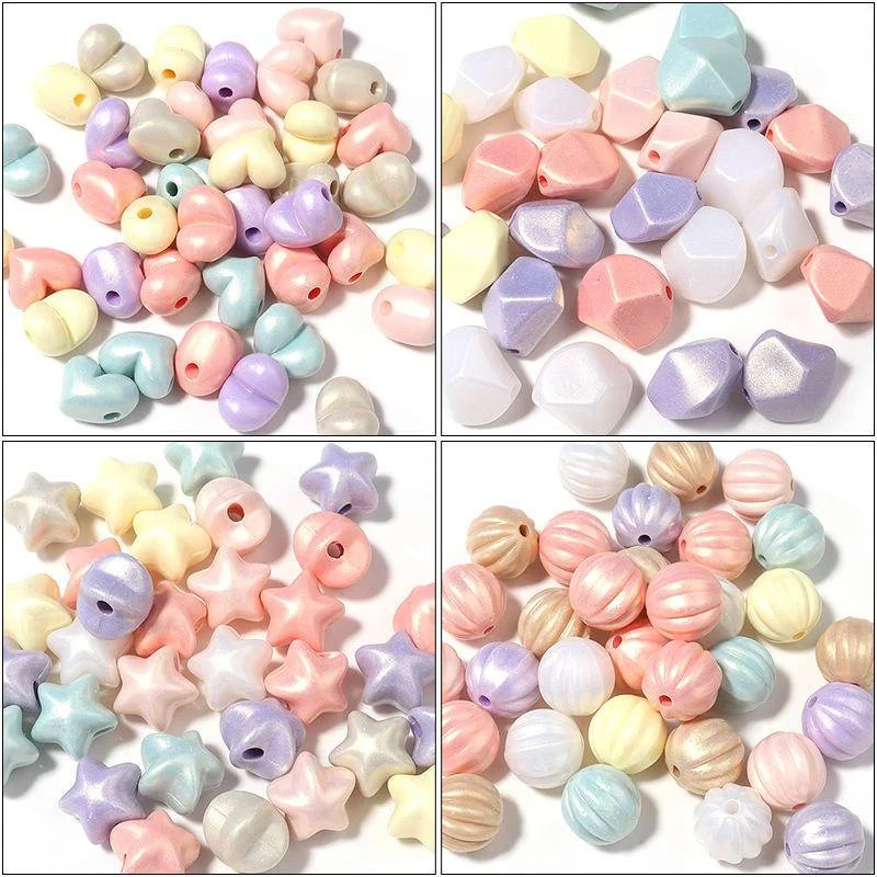 

Круглые акриловые бусины в форме сердца, 50 шт.