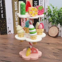 baby toys simulation magnetic ice cream wooden toys pretend play kitchen food baby infant toys food birthday christmas gift rat