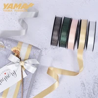 yama gold purl satin ribbon 10yardsroll 16mm 58 inch ribbons for crafts wedding party gift flower diy decoration