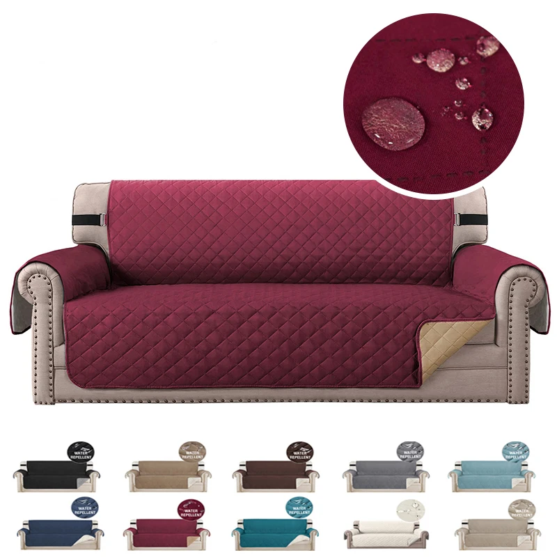 

Waterproof Reclining Sofa Cover Washable Quilting Sofas Cover For Living Room Anti-slip Armchair Covers 1/2/3/4 Seat Home Decor
