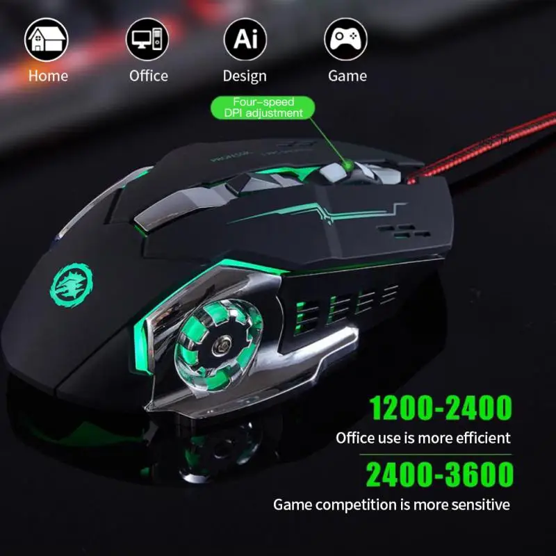 

Profession Wireless/ Wired Gaming Mouse 6 Buttons 3600 DPI LED Optical USB Computer Mouse Game Mouse Silent Mouse For PC Laptop