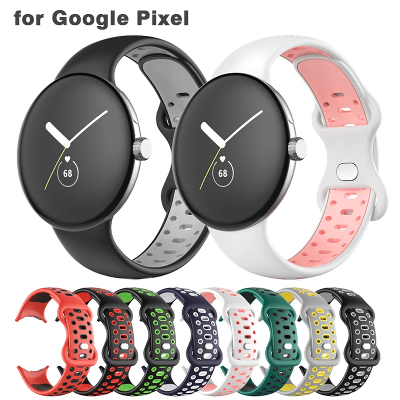 

Ремешок силиконовый для Google Pixel Watch, спортивный сменный Браслет для наручных часов Google Pixel, для мужчин и женщин