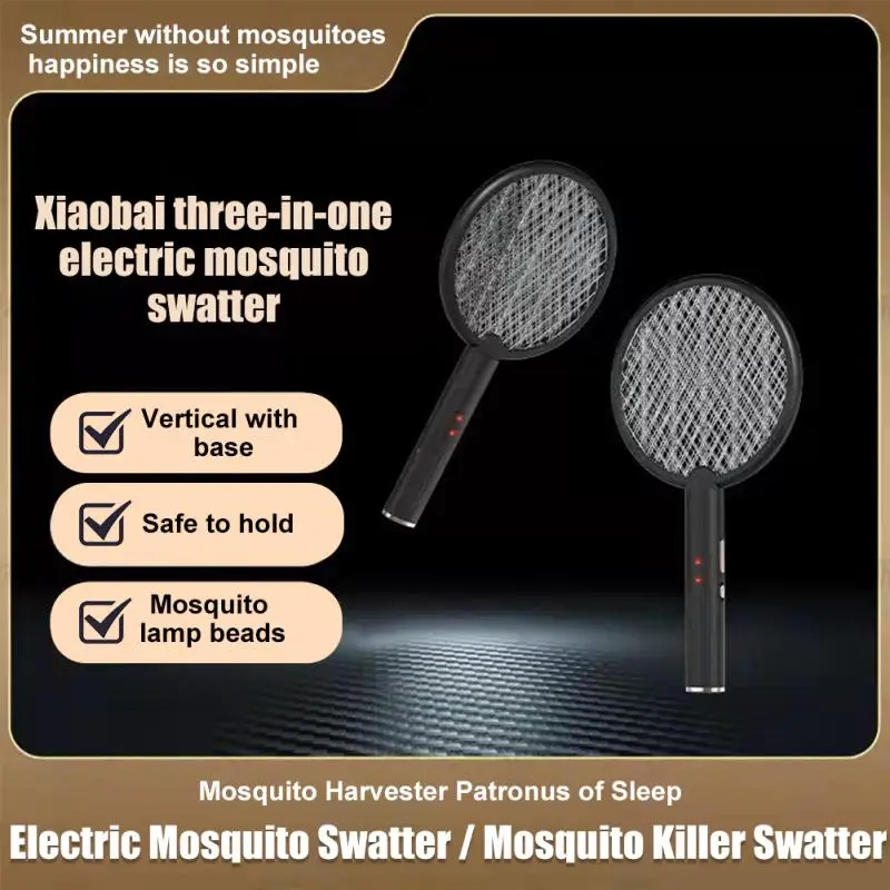 

3500v Usb Rechargeable Fly Swatter Trap Safety Design Electric Mosquito Swatter Handheld Electric Mosquito Killer 1800mah 2 In 1