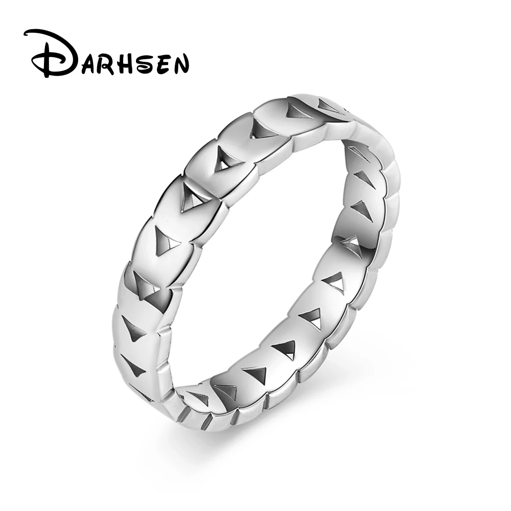 

DARHSEN Simple 4mm Women Stainless Steel Rings Girls Female Fashion Jewelry Silver Black Gold Color size 5 6 7 8 9 10 11
