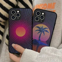 synthwave retro 80s neon colorful phone case hard leather case for iphone 11 12 13 mini pro max 8 7 plus se 2020 x xr xs coque