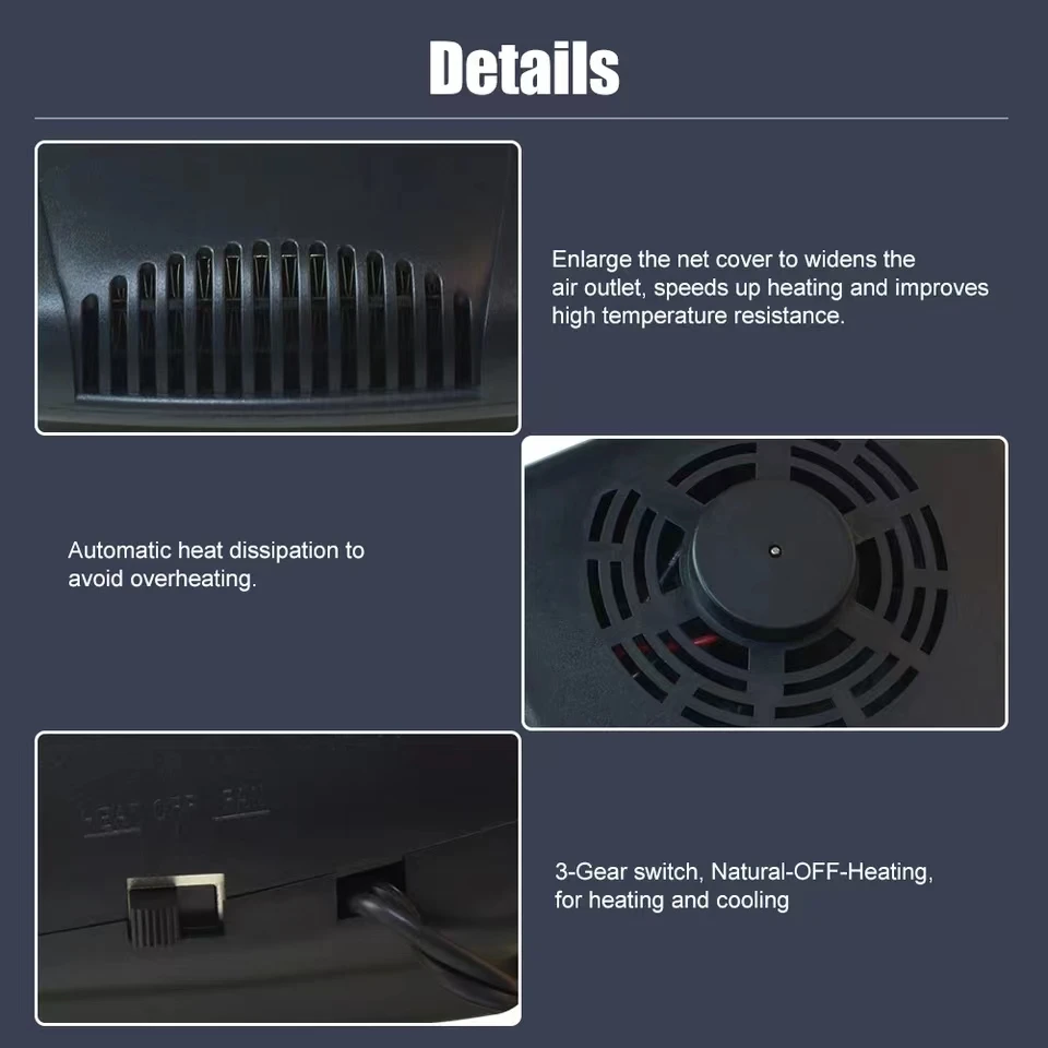 Автомобильный обогреватель вентилятор дефростер Портативный 12 В оконный экран
