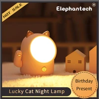 led touch night light decoration birthday gift beckoning cat nightlight led beckoning cat baby feeding bedroom bedside lightgift