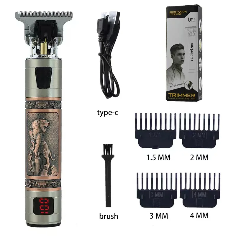 

Hair clipper , LCD Screen Hair Clipper T9 0mm Electric Men's Cordless Hair Clipper Professional Beard Barber Hairdresser