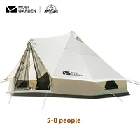 mobi garden outdoor camping tent travel 5 8 person family large space camping thick cotton fabric camping equipment nature hike