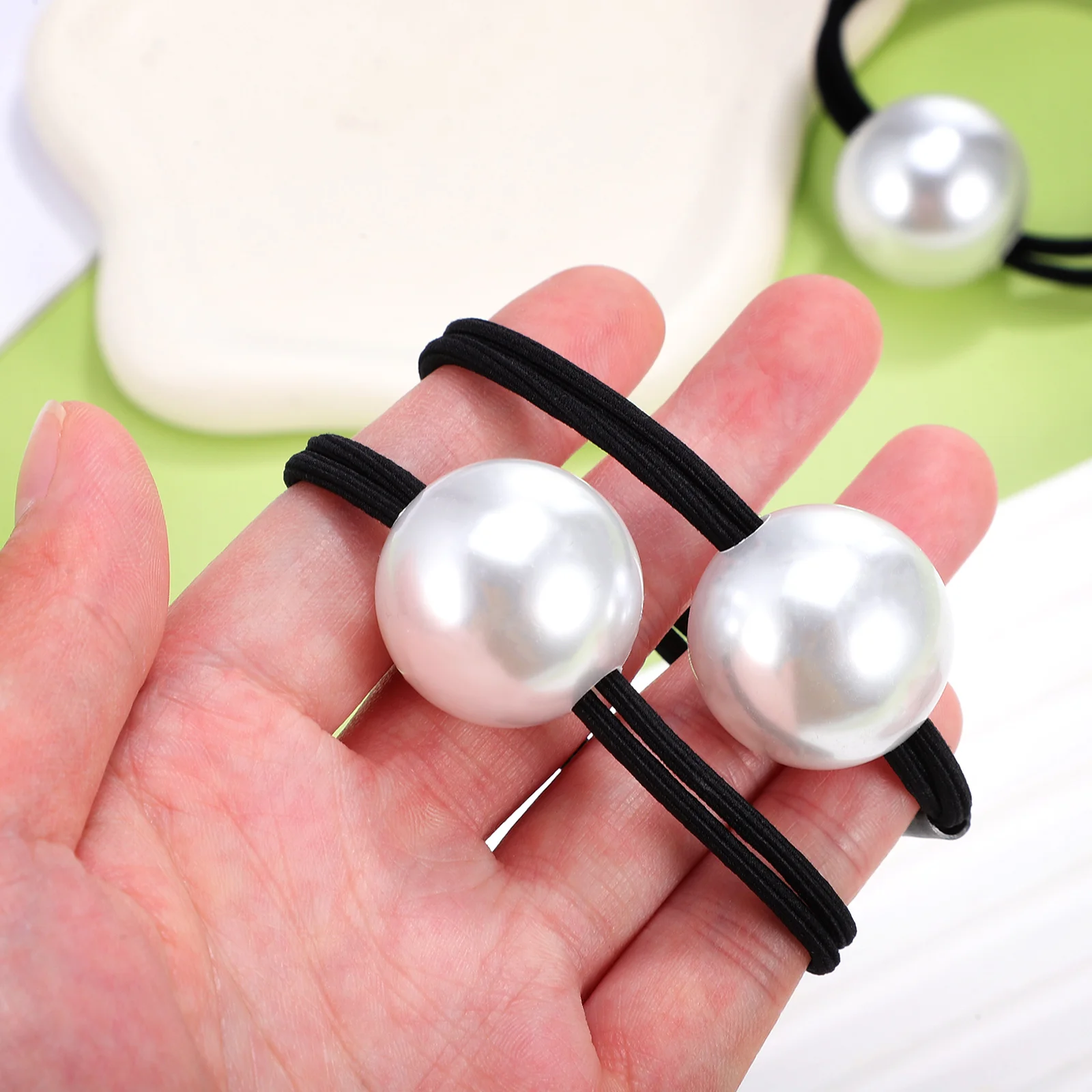 6 шт. жемчужные веревки для волос топперы браслеты галстуки французские