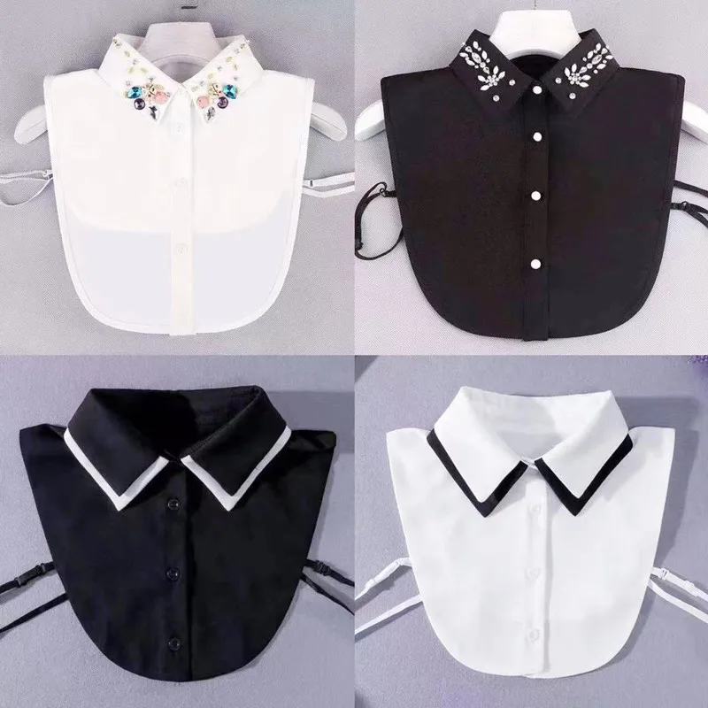 58 Styles Fake Collar For Shirt Detachable Collars Solid Shirt Lapel Blouse Top Men Women White Girls Top Clothes DropShipping