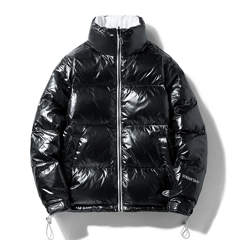 Autumn  winter new double-sided wear, lovers down jacket men and women's fashion trend cotton suit stand collar bread suit men