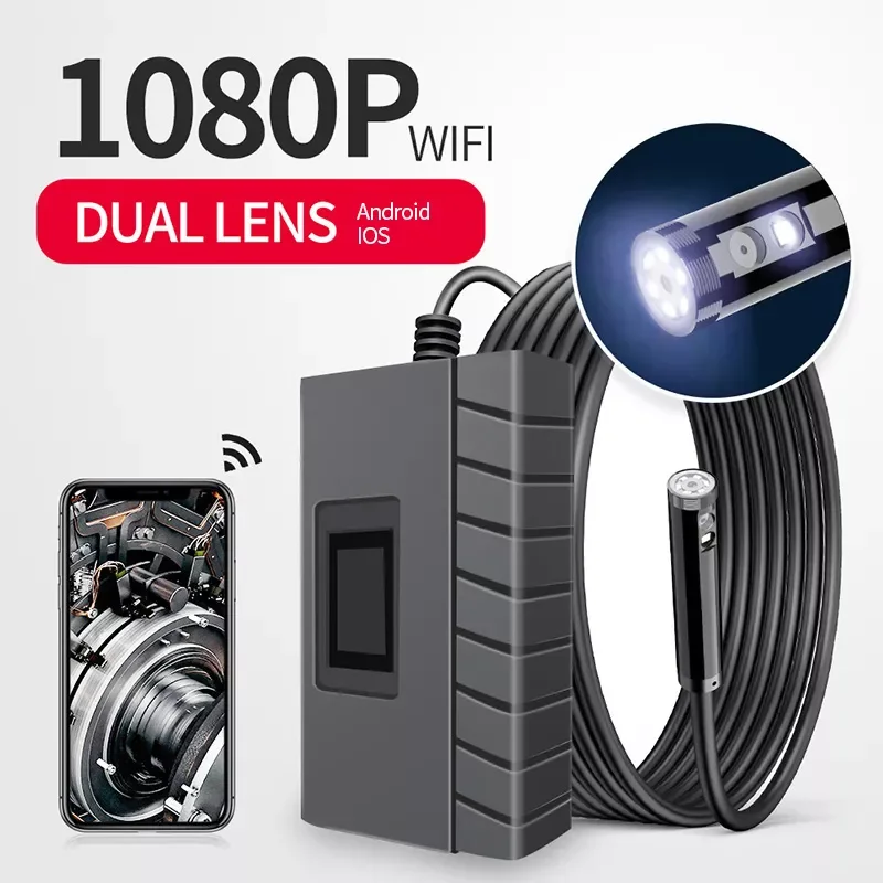 

Endoscope Inspection Camera 1080P HD Single & Dual Camera WiFi Borescope with 6 LED for iPhone Android PhoneTablet