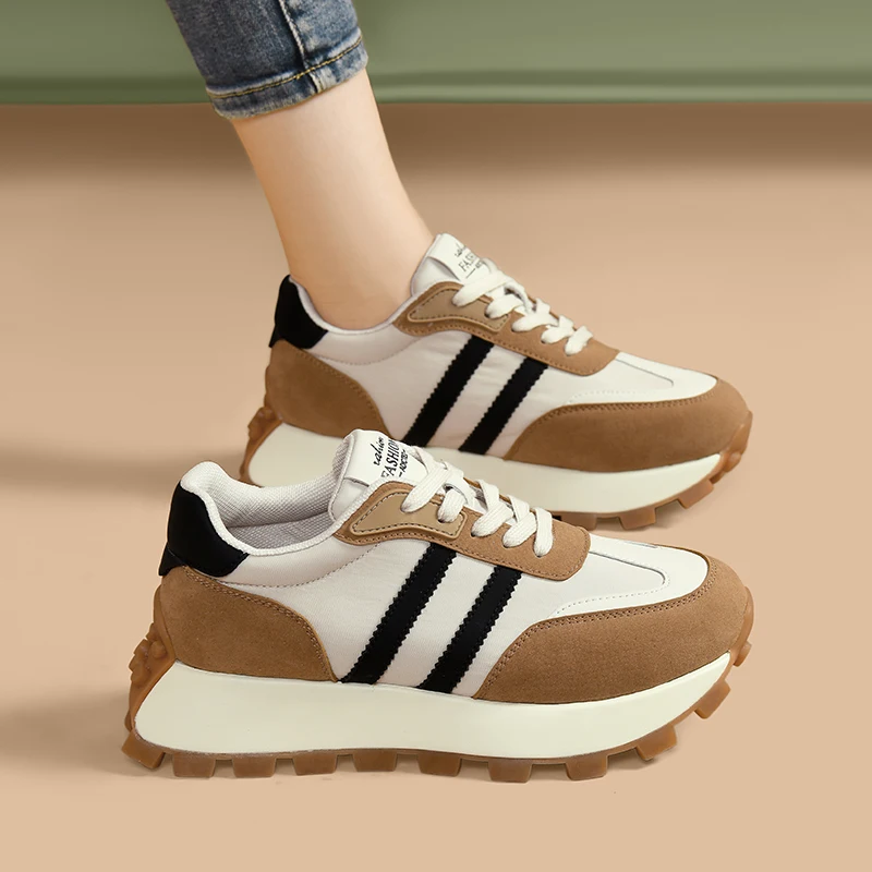 Женские кроссовки на толстой подошве повседневные с мягкой подошвой обувь в