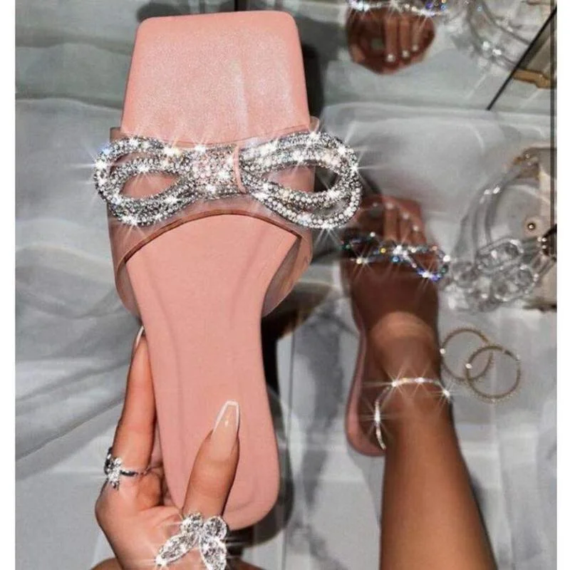 Женские шлепанцы 2022 яркая женская обувь летние новые блестящие сексуальные