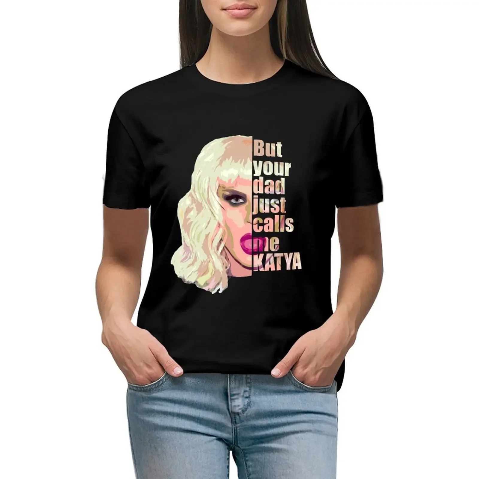 Футболка Yakaterina Petrovna Zamolodchikova тяжелая футболка с короткими рукавами забавные