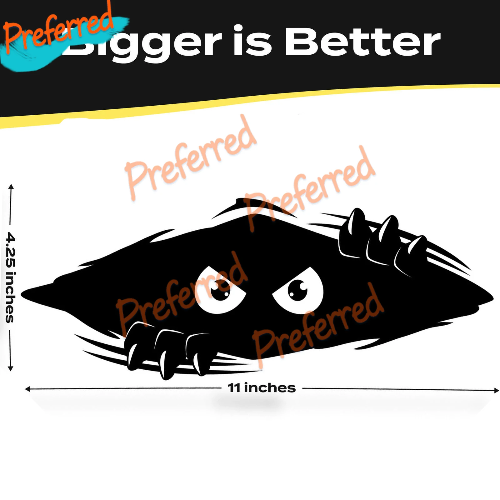 

Shredder Sticker Peekie Monster Sticker for Wall Art Windshield Bumper Motorcycle Helmet Waterproof PVC Car Sticker Decals