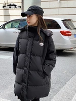 2022 new winter women jacket solid big pockets female long hooded thick parkas warm coat oversized fashion clothes