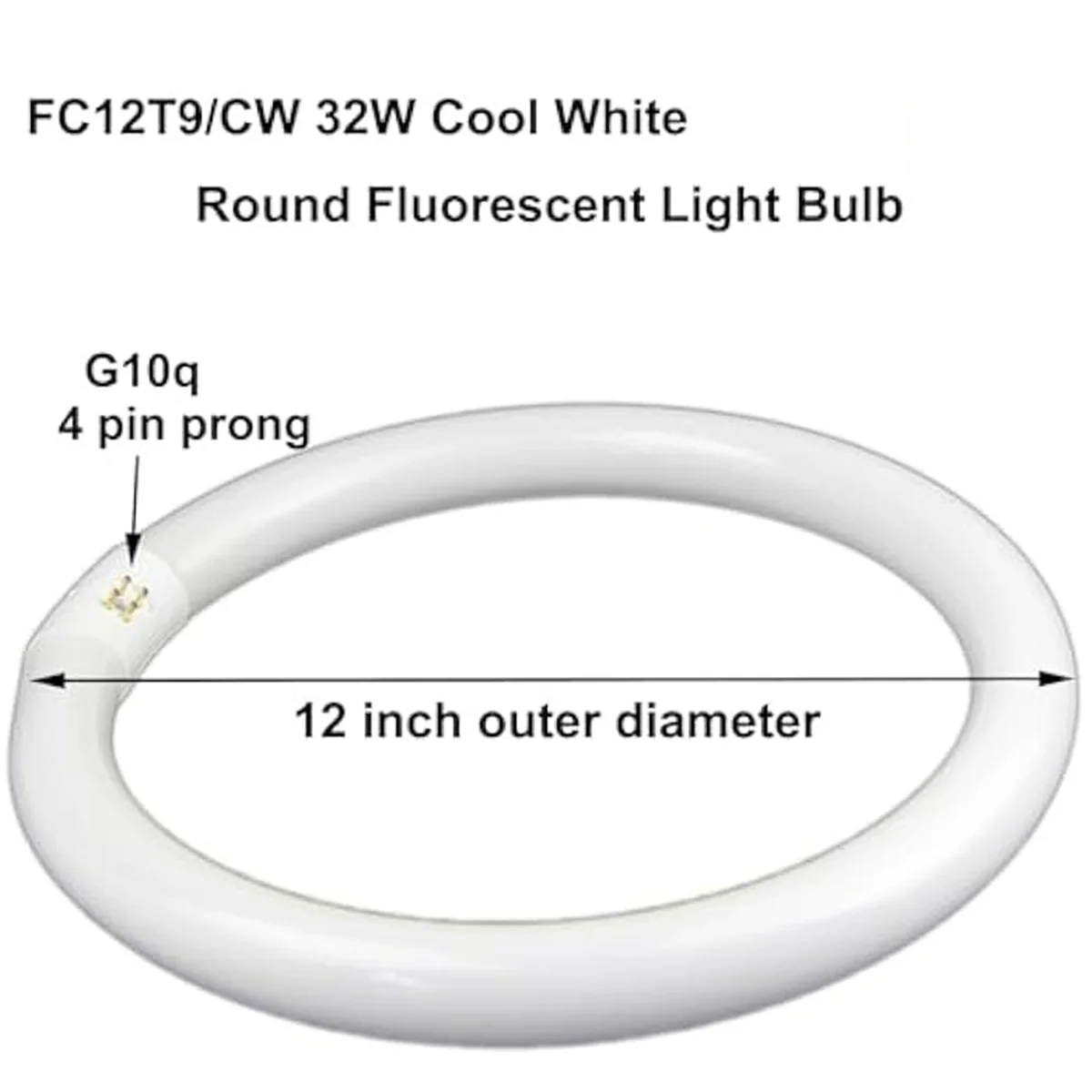 FC8T9/CW 22W and FC12T9/CW 32W Cool White Round Fluorescent Light Bulb Set T9 22 Watts &amp Circular Bulbs 32 Pack