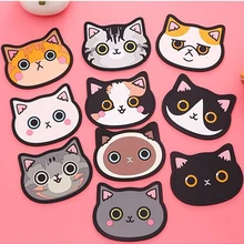 고양이 모양 내열성 컵 컵 받침, 실리콘 컵 매트 패드 머그잔 홀더 매트 커피 음료 테이블