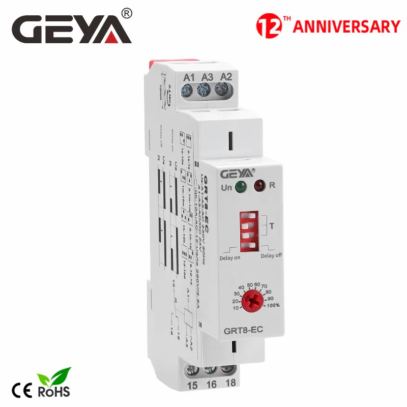 Реле времени GEYA GRT8-EC 10A Двухфункциональное реле для включения и выключения 220 В
