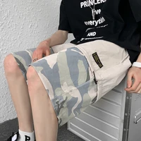 100 polyester 2022 summer loose shorts camouflage patchwork workwear pants for men streetwear hip hop harajuku pants