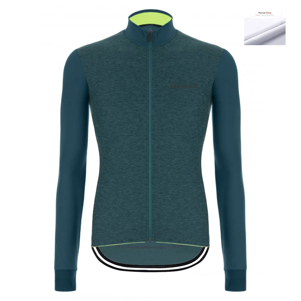 

Coconut Winter Thermal Fleece Mens Cycling Jersey Long Sleeve Ropa Ciclismo Bicycle Wear Bike Clothing Warm for Male Comfortable