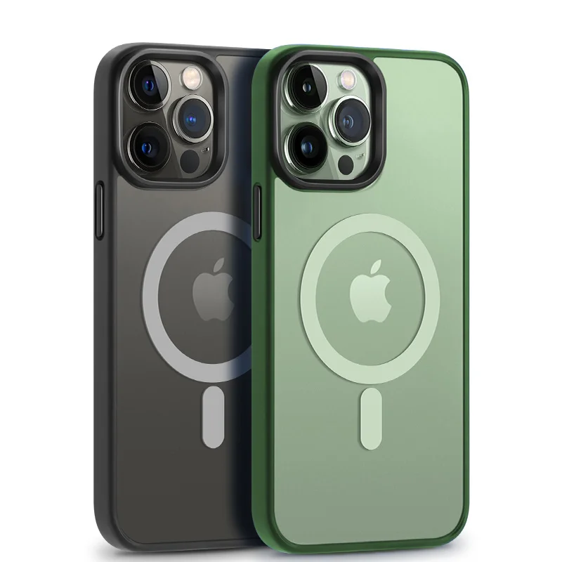 Оригинальный полупрозрачный матовый Магнитный чехол для беспроводной зарядки