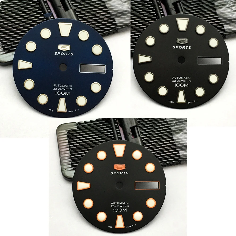 

28.5 mm NH36A watch green dial for NH36A automatic movement trim dial with S logo dial S29