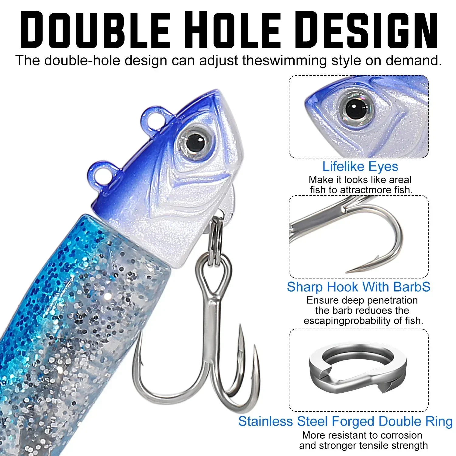 Рыболовная приманка Sougayilang Мягкая в форме гольяна 18 г 28 для морской рыбалки лодки