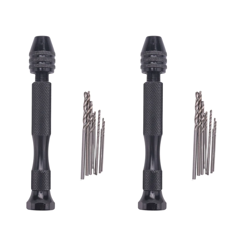 

TOP Miniature Drill + 20Pcs Mini Micro-Drill Bit Set With Keyless Chuck, Pearl Hand Drill